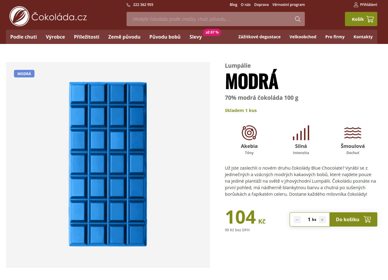 Už jste zaslechli o novém druhu čokolády Blue Chocolate? Vyrábí se z jedinečných a vzácných modrých kakaových bobů, které najdete pouze na jediné plantáži na světě v jihovýchodní Lumpálii.