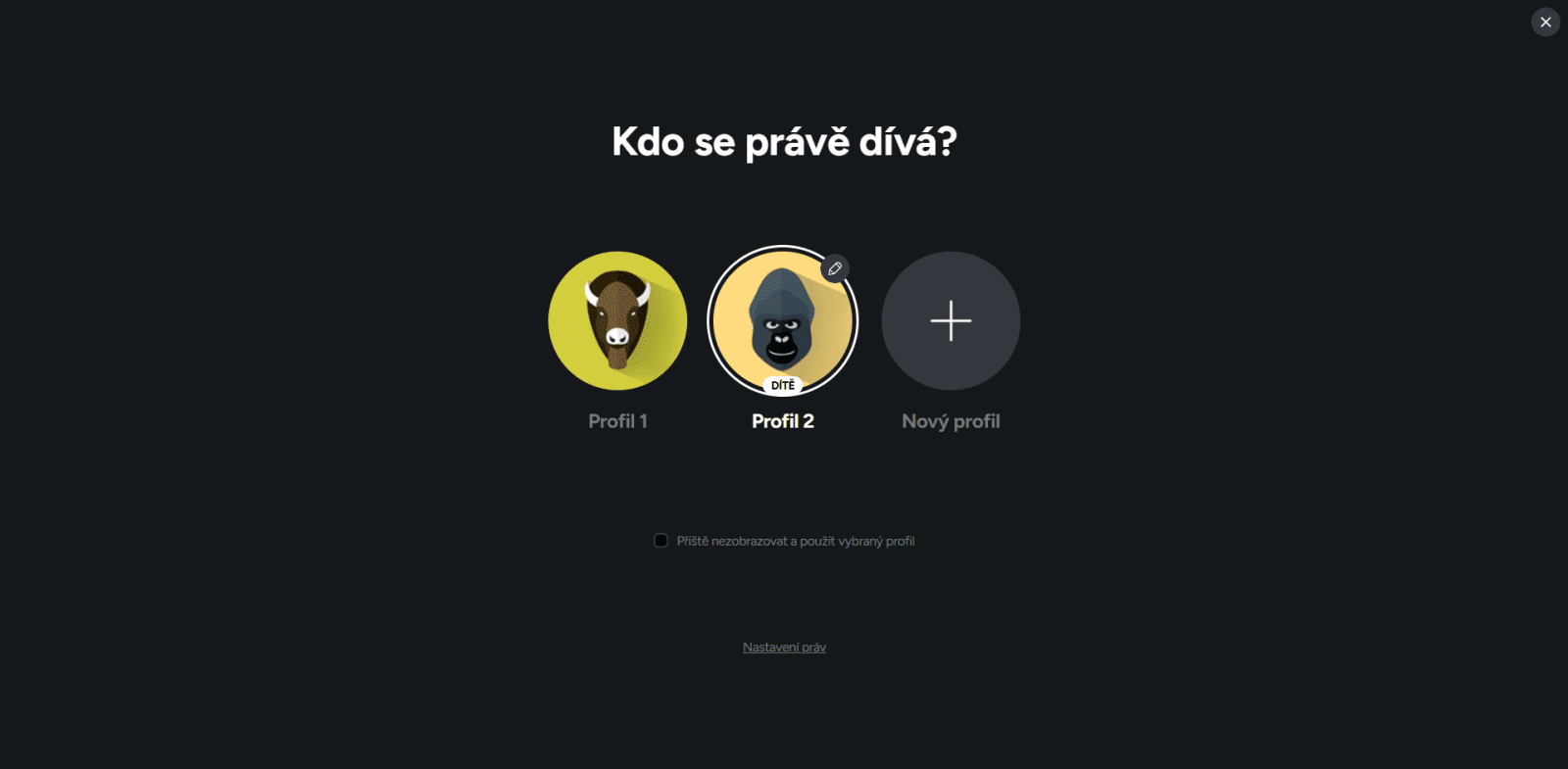 Založení a správa dětského profilu ve službě Pecka.TV