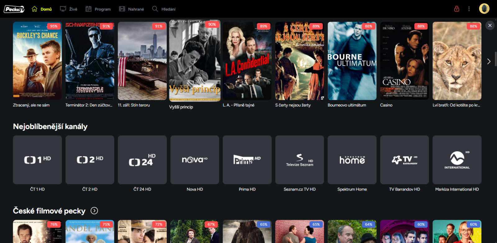 Založení a správa dětského profilu ve službě Pecka.TV