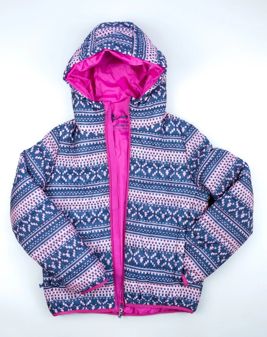 Elsho girl’s jacket Pink children’s jacket, AlpinePro – vysoké množství fluorových sloučenin, nicméně pokud jde o rizikové PFAS, dopadl tento výrobek nejlépe.