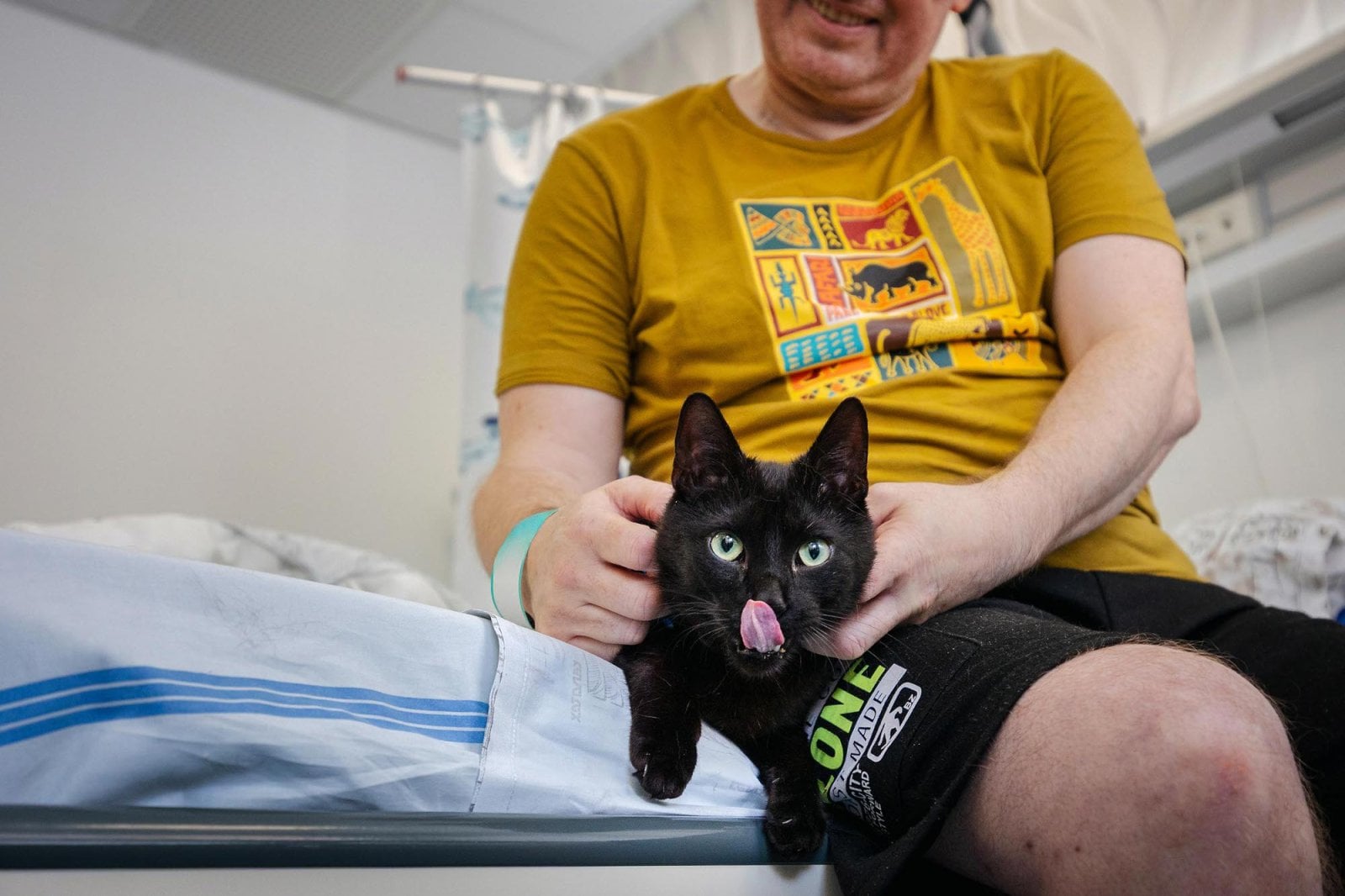 Felinoterapeutka Elena Berčíková s kocourem Teušem