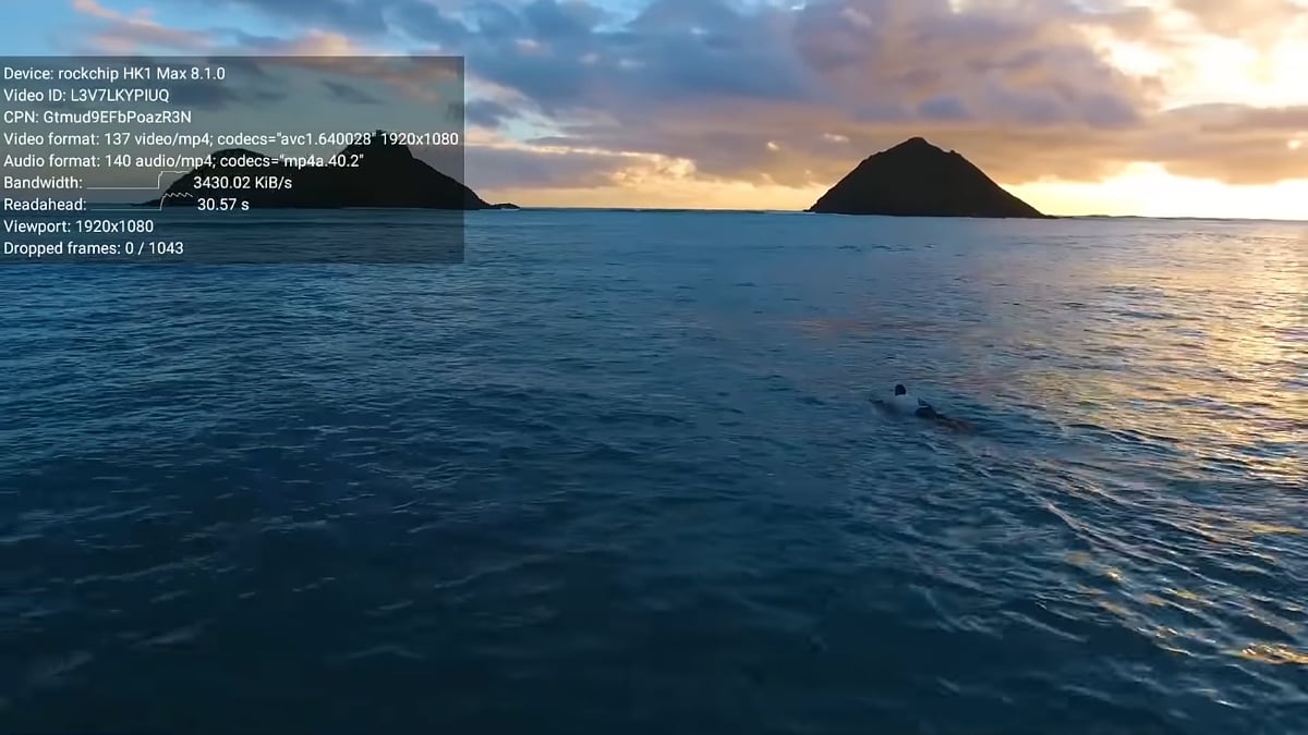 Přehrávání na TV boxu HK1 Max