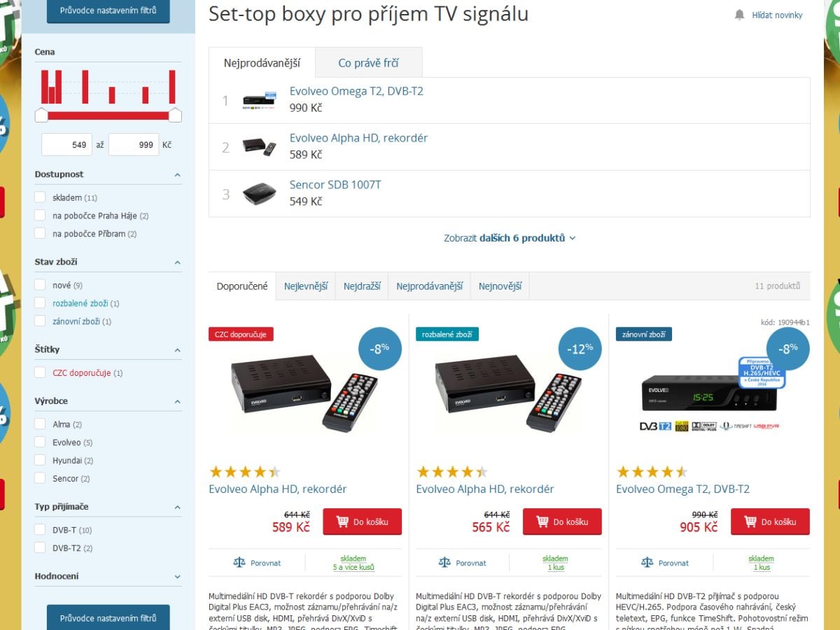 CZC, DVB-T2 - HEVC, 7-2016