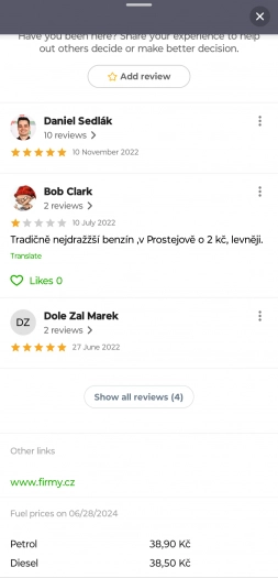 Čerpací stanice zobrazují aktuální ceny pohonných hmot