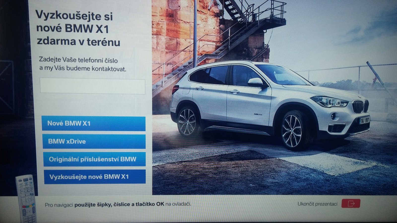 Hybridní vysílání televize Prima s aplikací automobilky BMW