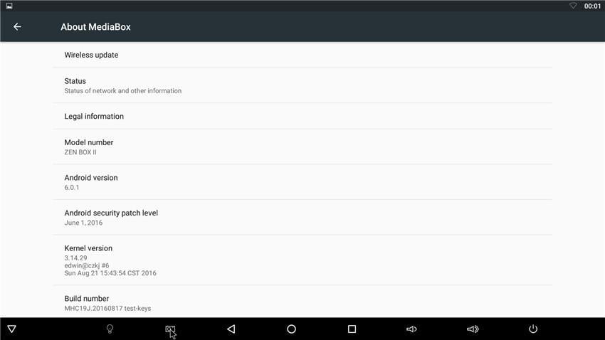 Uživatelské prostředí – Zen Box M3