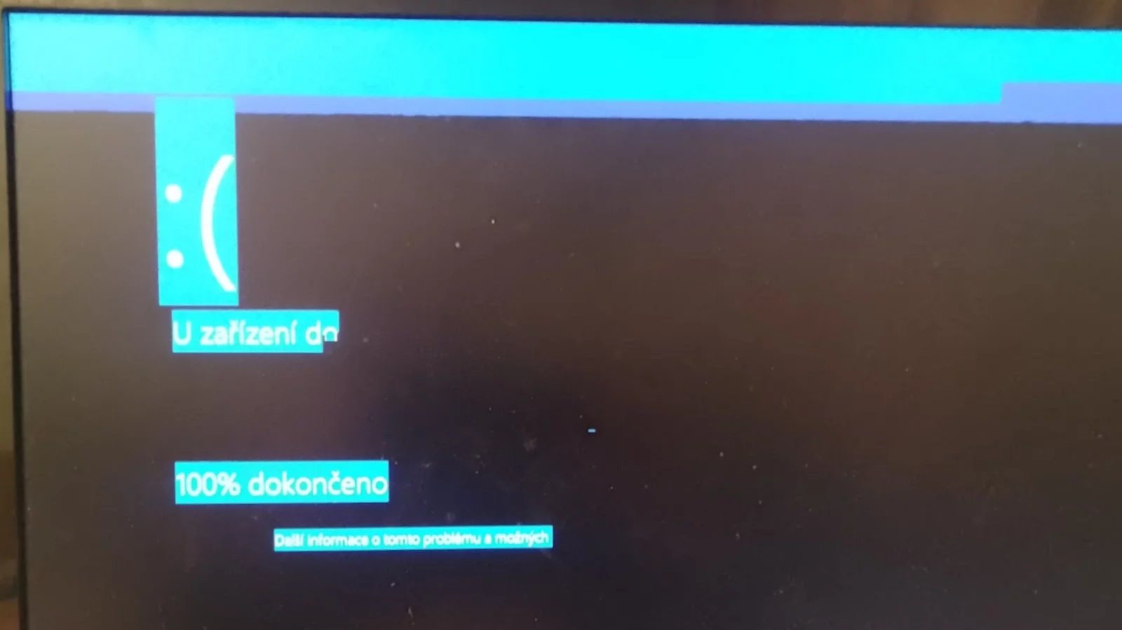 Fakt stylová BSOD obrazovka Windows 10