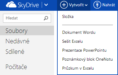 skydrive vytvorit