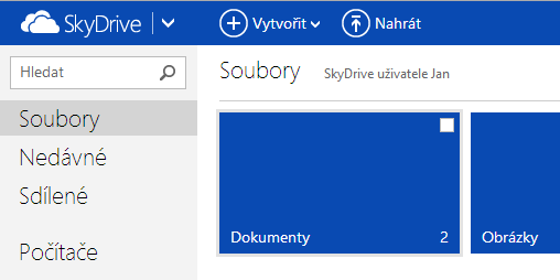 SkyDrive web app