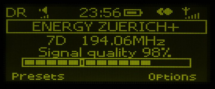 Radio Zuerich (Švýcarsko)
multiplex 7D
vysílač: Säntis
výkon: 28,2 kW
vzdálenost od vysílače: 410 km