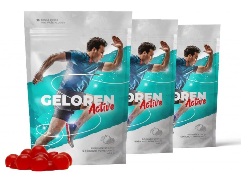 USPĚL GELOREN ACTIVE, doplněk stravy s příchutí pomeranče