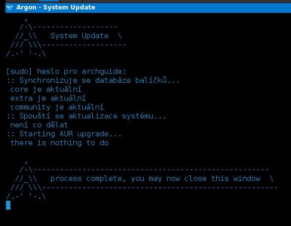Arch: správci balíčků cower/pacaur/argon/burgaur