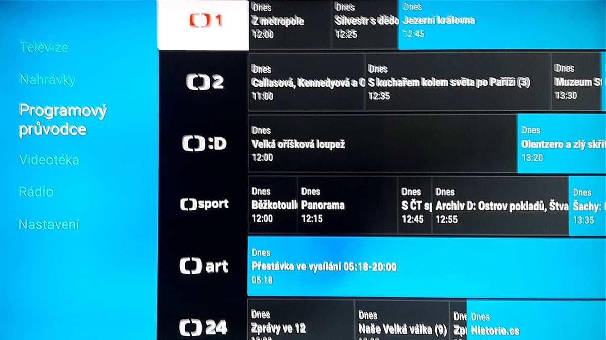 Box SledováníTV - aplikace