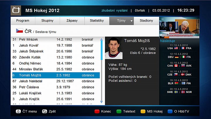 Česká televize nabízí hybridní vysílání HbbTV
