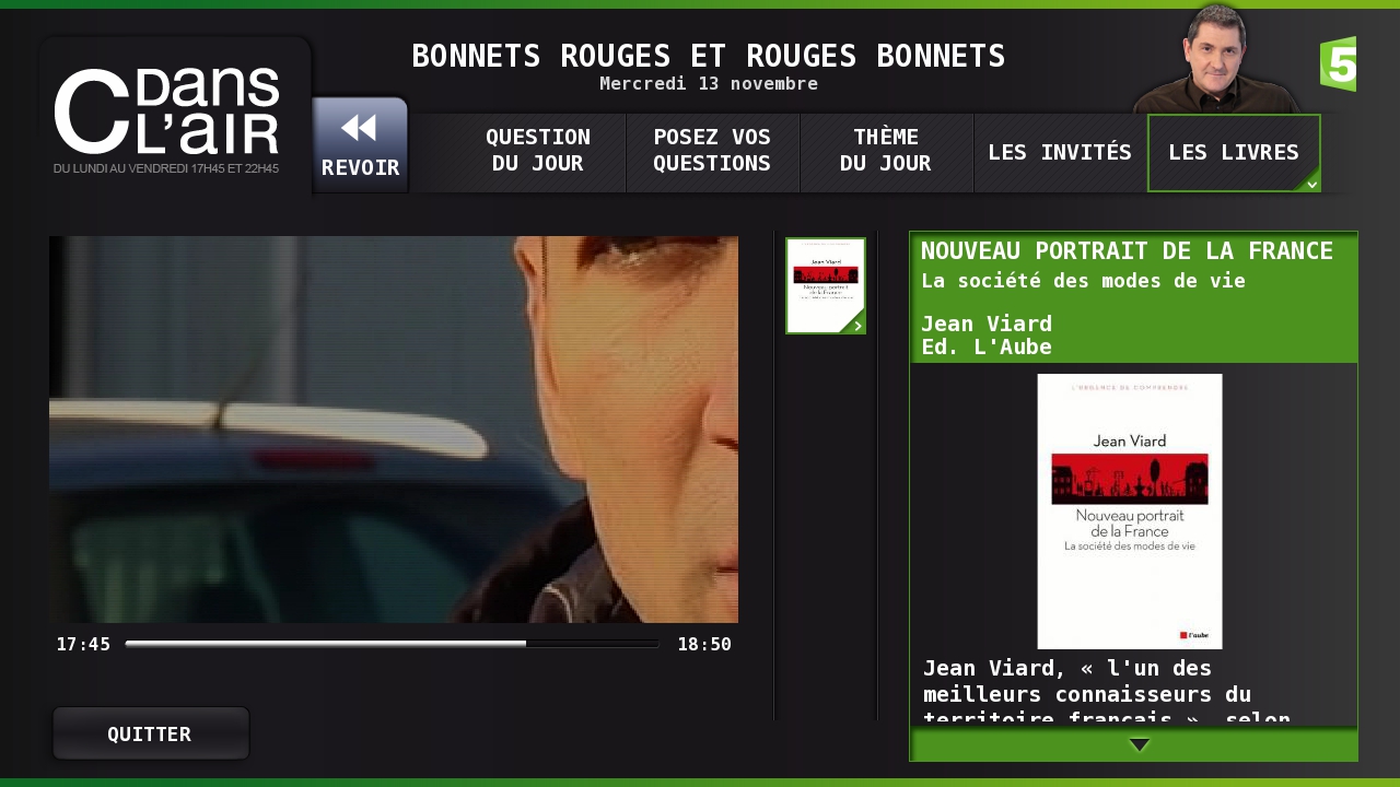 Hybridní aplikace k diskusnímu pořadu „C Dans L’air“