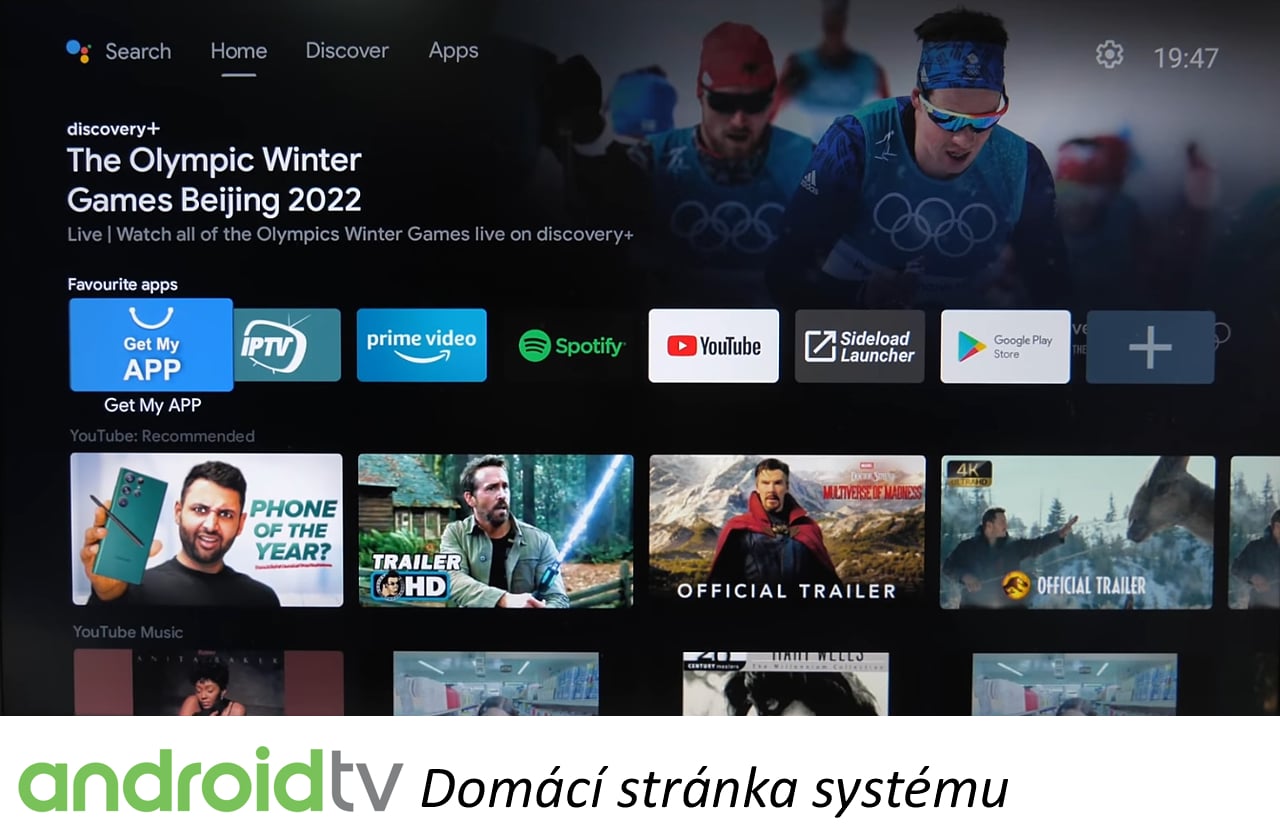 Mecool KA1 – uživatelské prostředí