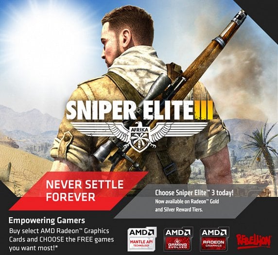 AMD přikládá k Radeonům hru Sniper Elite III