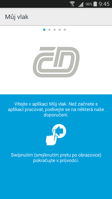 Aplikace Můj vlak.