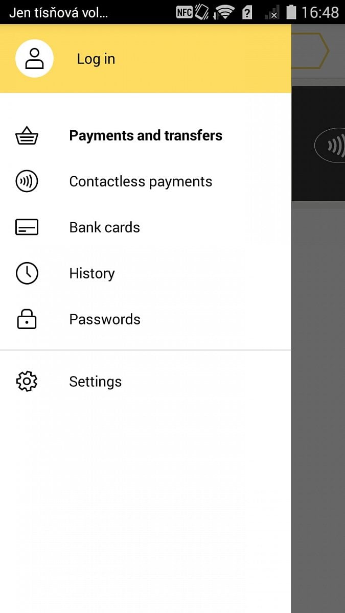 Nejprve se musíte přihlásit k účtu Yandex Money.