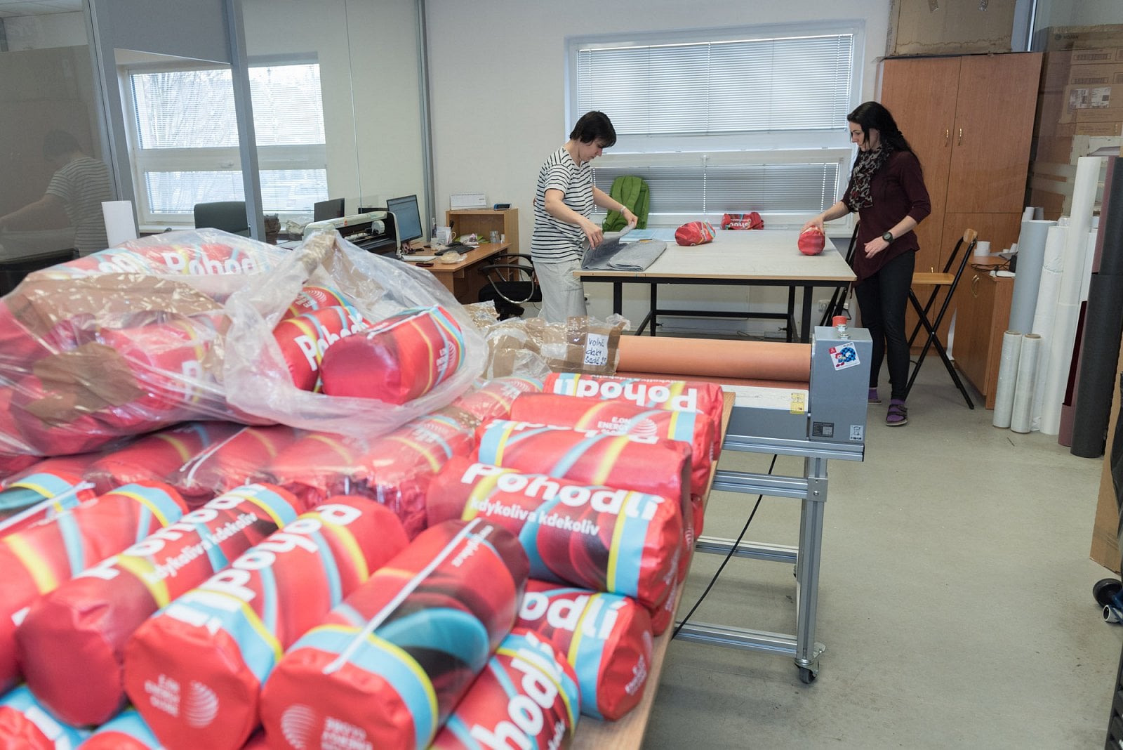 Pohled na pracoviště v tiskárně Ezop