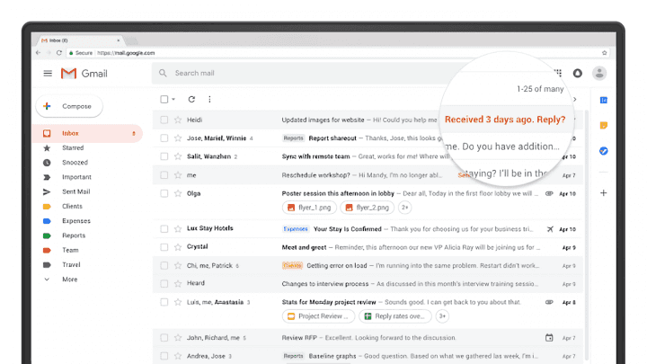 Gmail bude připomínat, že někomu dlužíte odpověď, případně že ji někdo dluží vám