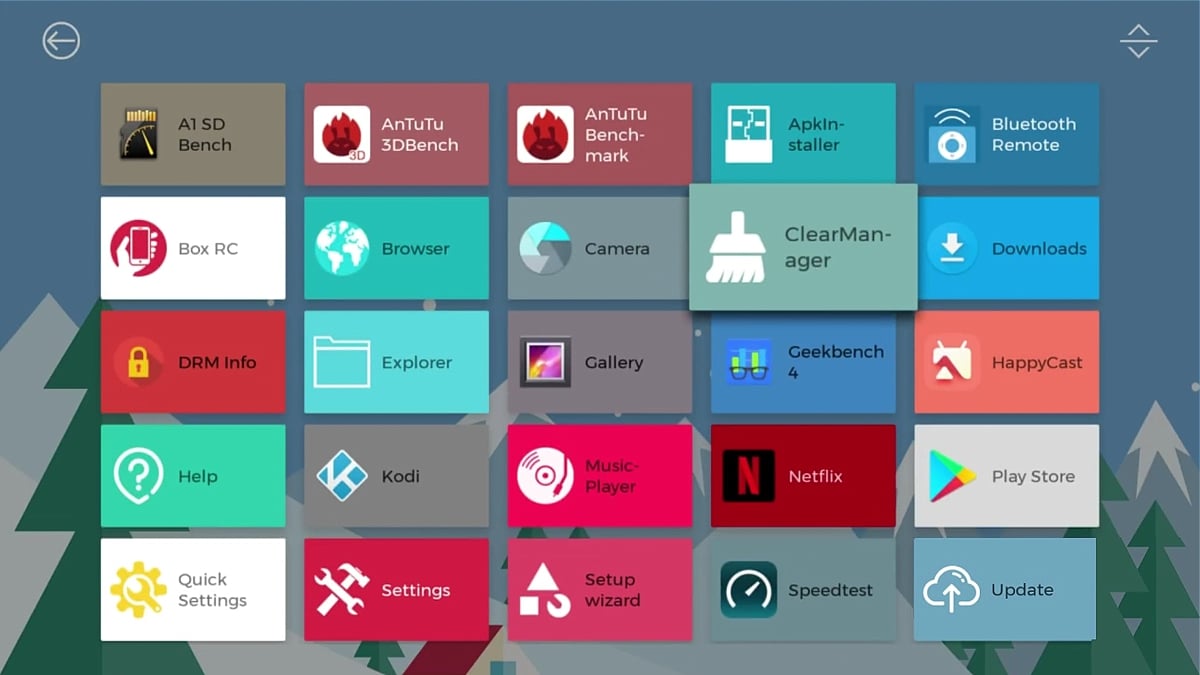 Zidoo H6 Pro - Náhled a nastavení domácí stránky