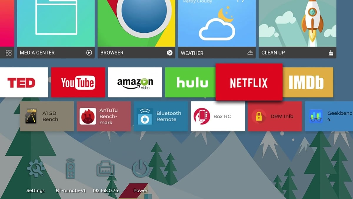 Zidoo H6 Pro - Náhled a nastavení domácí stránky