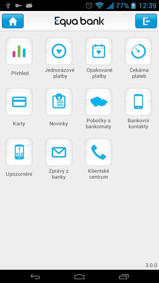 Mobilní bankovnictví Equa Bank