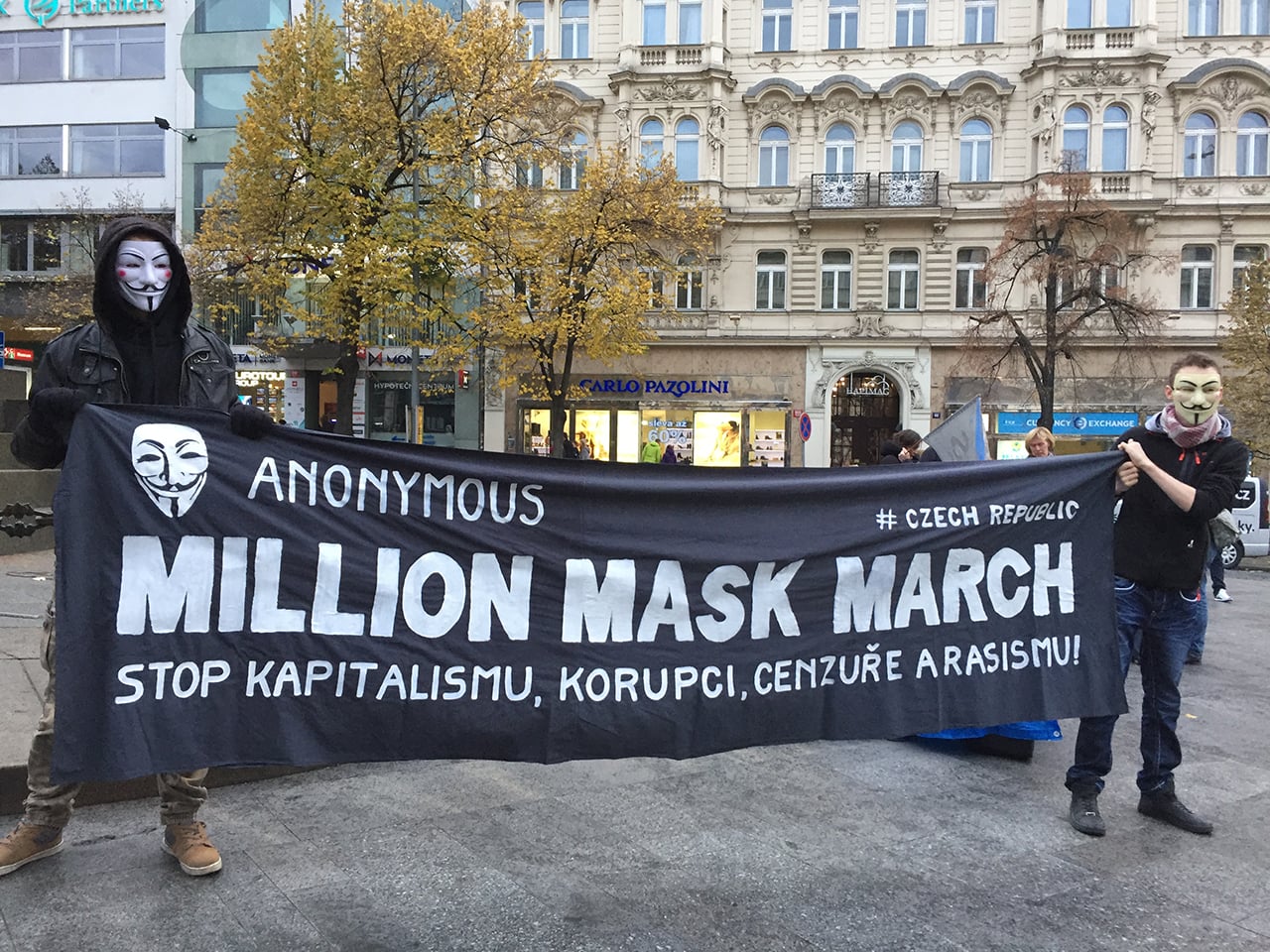Million Mask March 2016, Praha