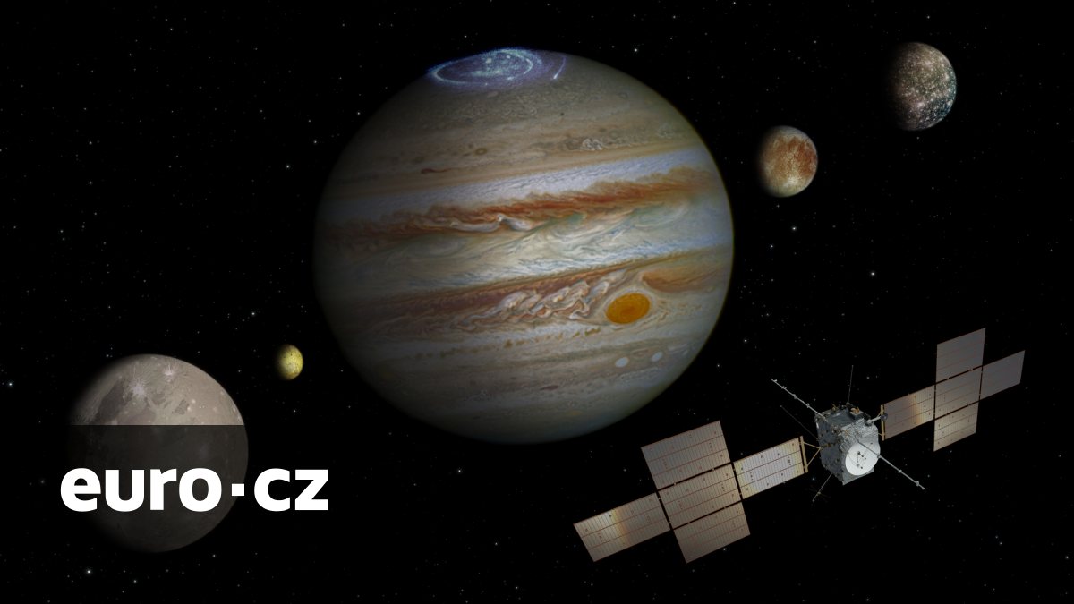Satelit Juice vyrazí k mrazivým měsícům Jupitera. Má ověřit vhodné podmínky pro mimozemský život