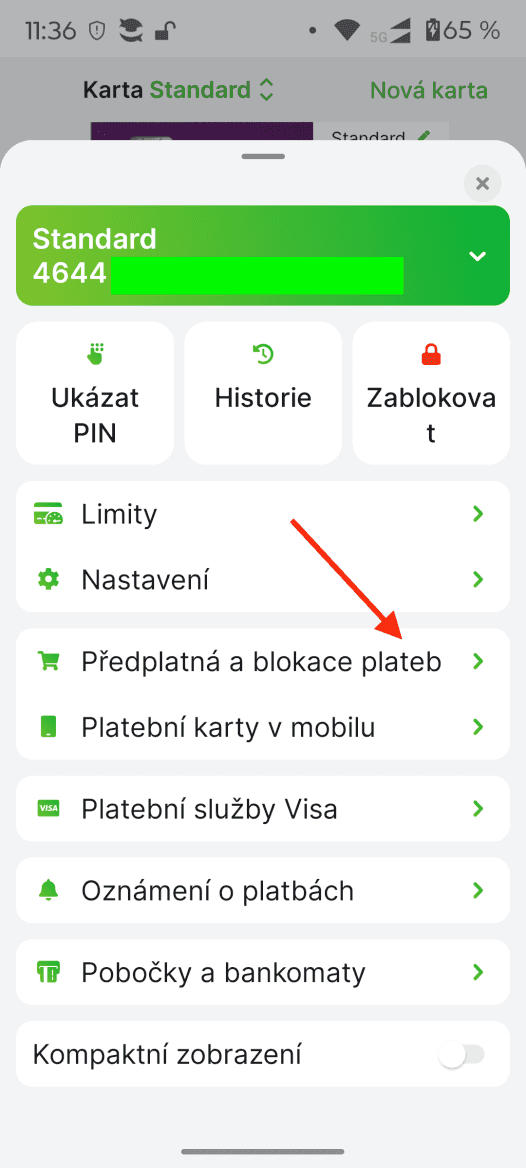 MONETA Bank umí zobrazit a blokovat různá předplatná navázané na platební karty. (01. 07. 2026)