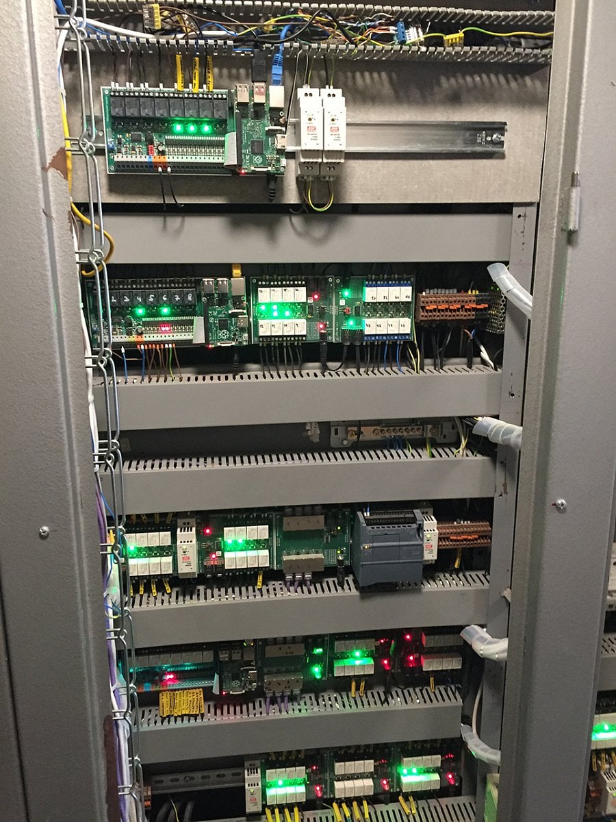 Rozvaděc, kam se UniPi umisťuje.