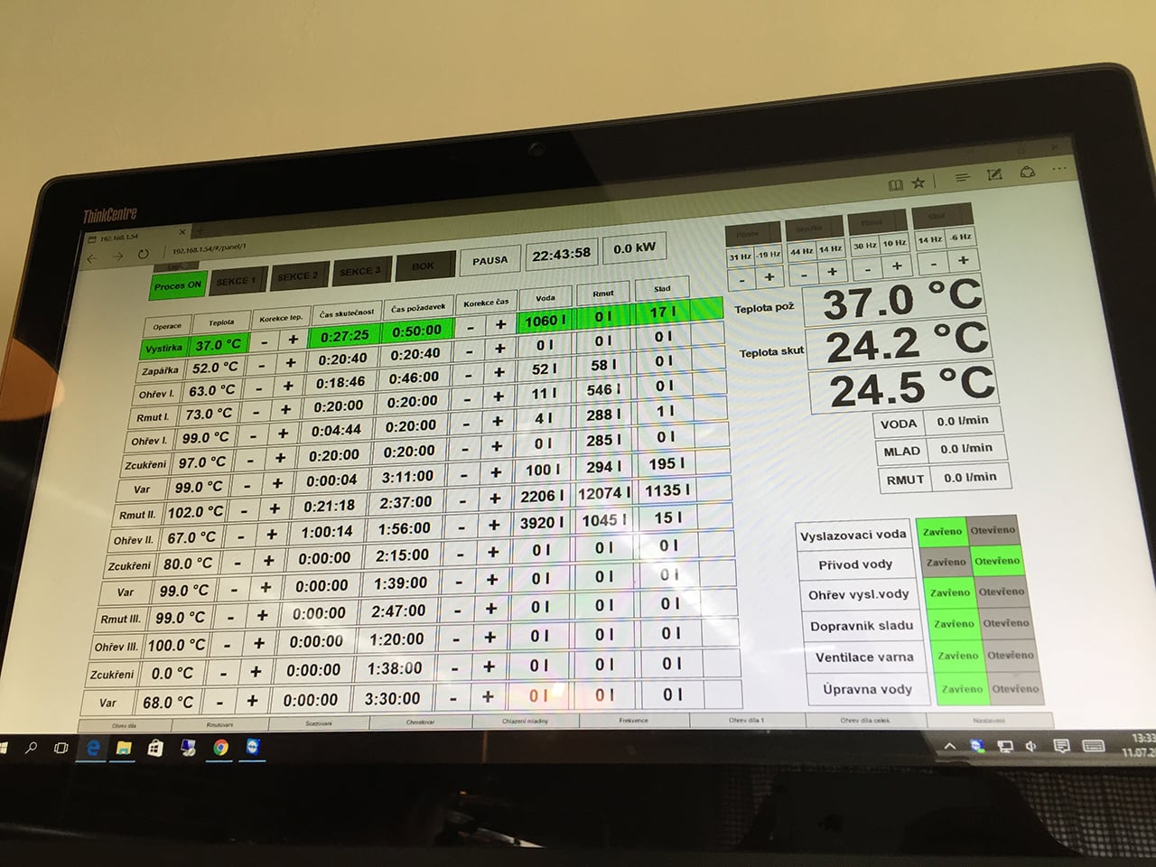 Webová aplikace s přehledem.