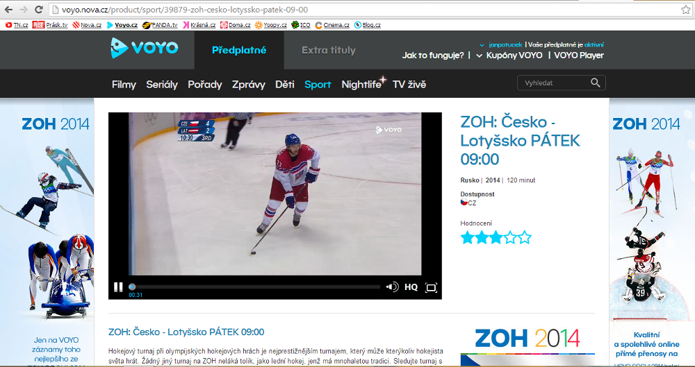 Na placeném streamu Voyo.cz šel ten samý zápas Čechů s Lotyši bez problémů i v HD kvalitě