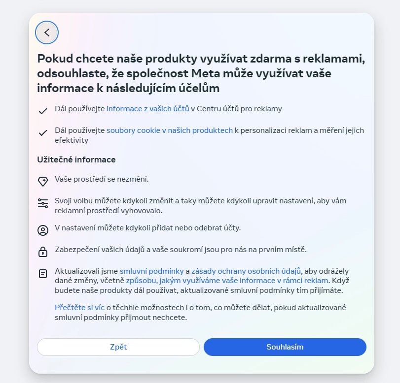 Placený Facebook a Instagram bez reklam