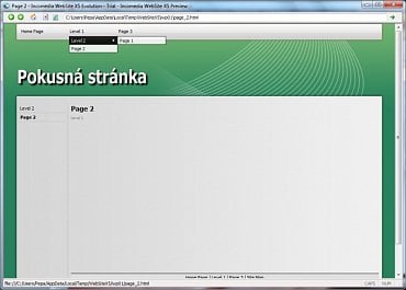 <p>Ve druhém kroku dojde na vytváření mapy stránek. Libovolně lze vytvářet různá menu a podmenu a do nich vnořovat stránky</p>