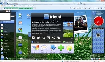 <p>Vzhled uživatelského prostředí webtopu icloud nijak nevybočuje ze zavedených principů</p>