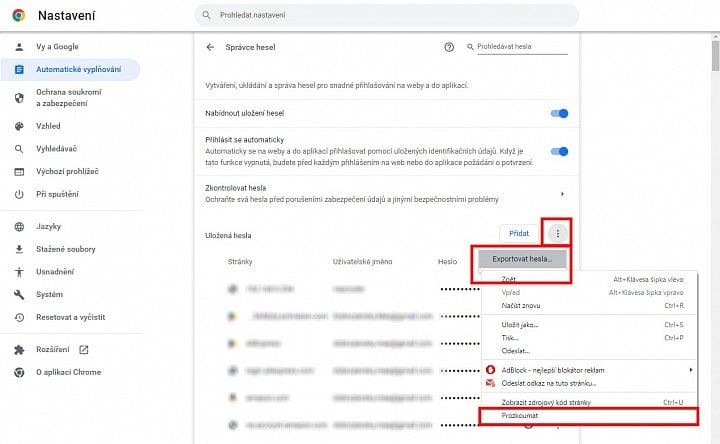 Jak na import hesel v Chrome (obr. 1) (zdroj: Cnews)