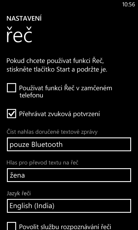 Nokia Lumia 620 nastavení