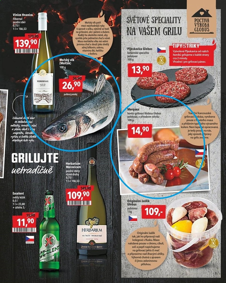 Letáky Globus grilovací sezóna 2021 a 2021