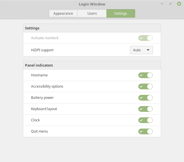 Konfigurace přihlašovací obrazovky