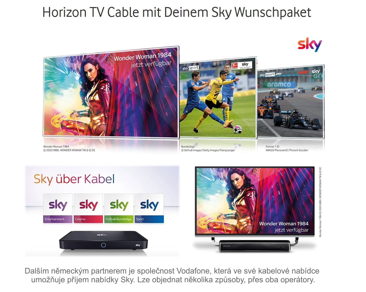 Německá tarifní a programová nabídka Sky Q