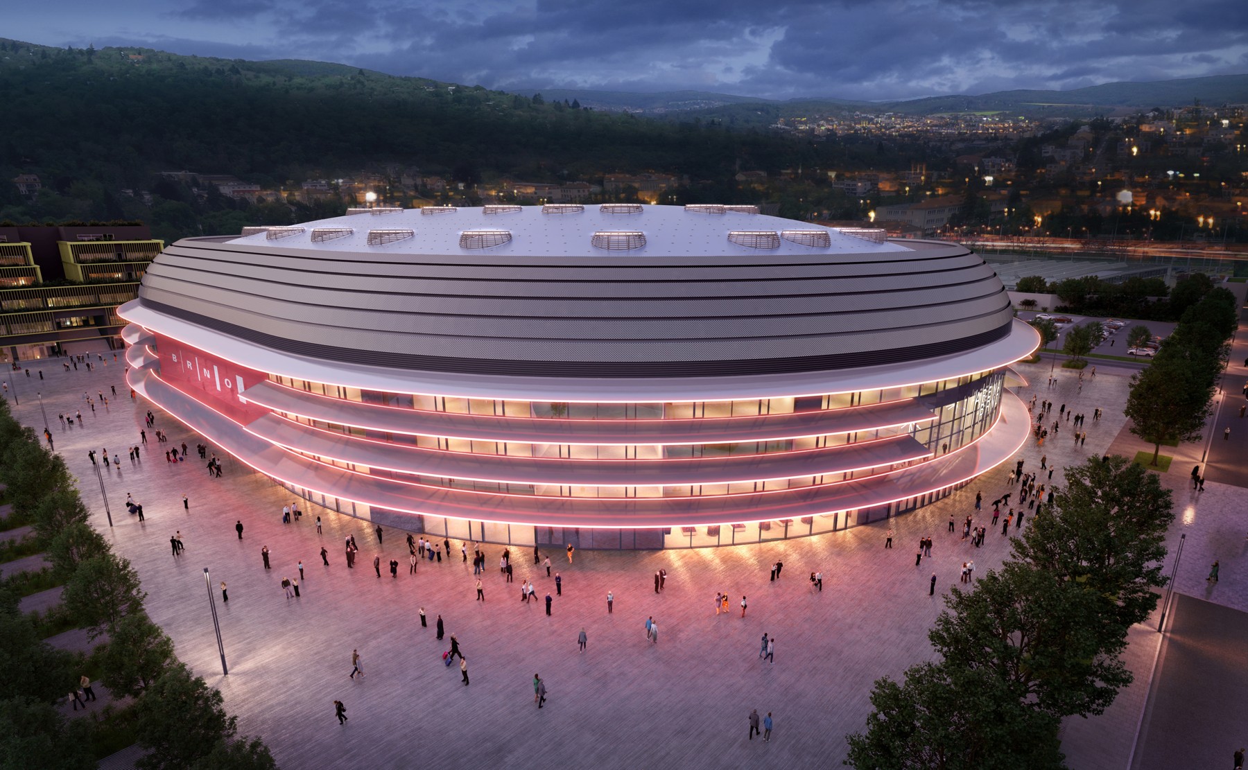 Studie nové hokejové arény v Brně