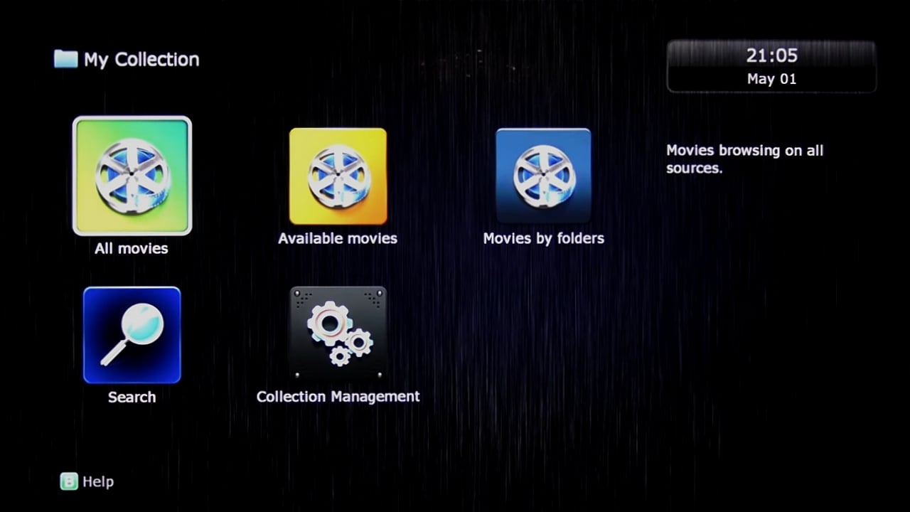 Uživatelské rozhraní Dune HD – menu Nastavení