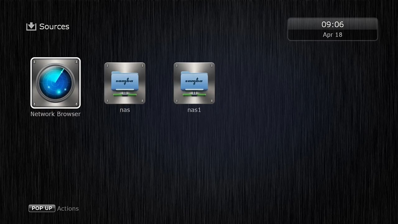 Uživatelské rozhraní Dune HD – menu Nastavení