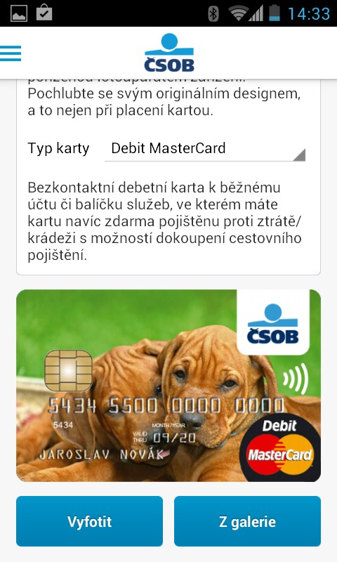 Mobilní bankovnictví ČSOB