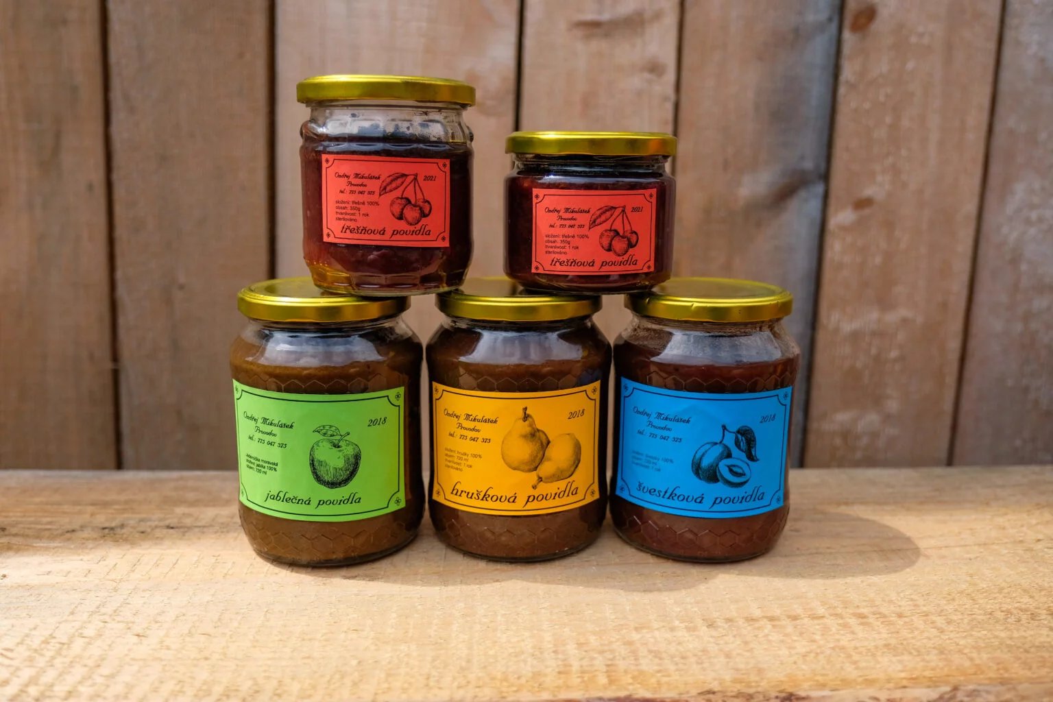 Přehled výrobků povidlárny