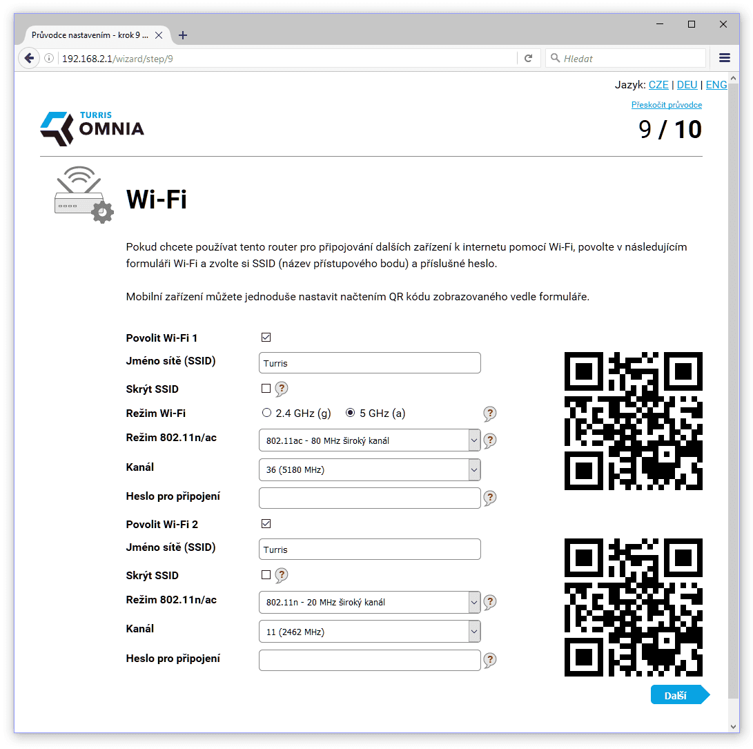 Turris Omnia prvotní spuštění
