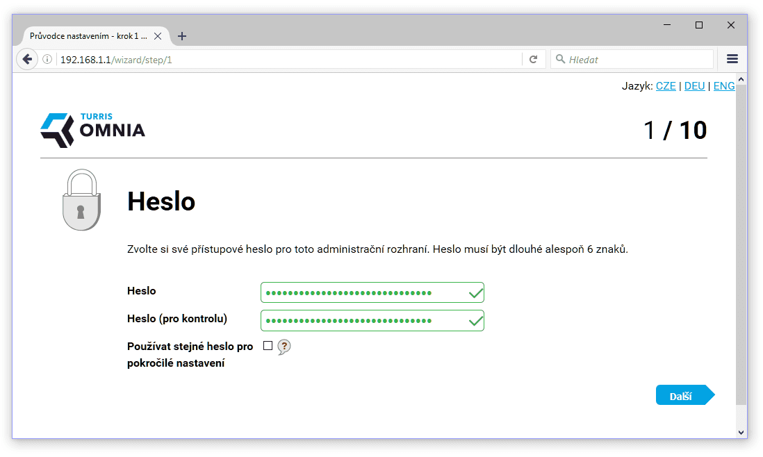 Turris Omnia prvotní spuštění