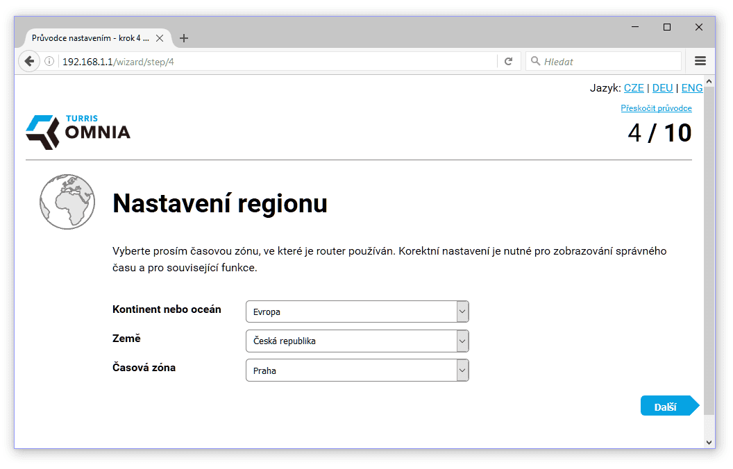 Turris Omnia prvotní spuštění